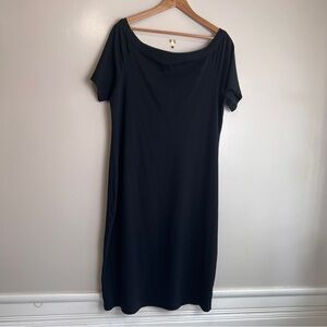 Universal Thread Classic Black Ribbed Midi Dress Size XXL EUC